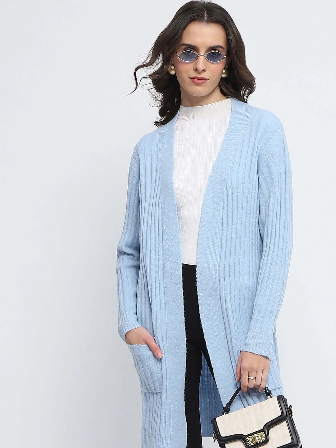 Madame Open Front Sky Blue Shrug