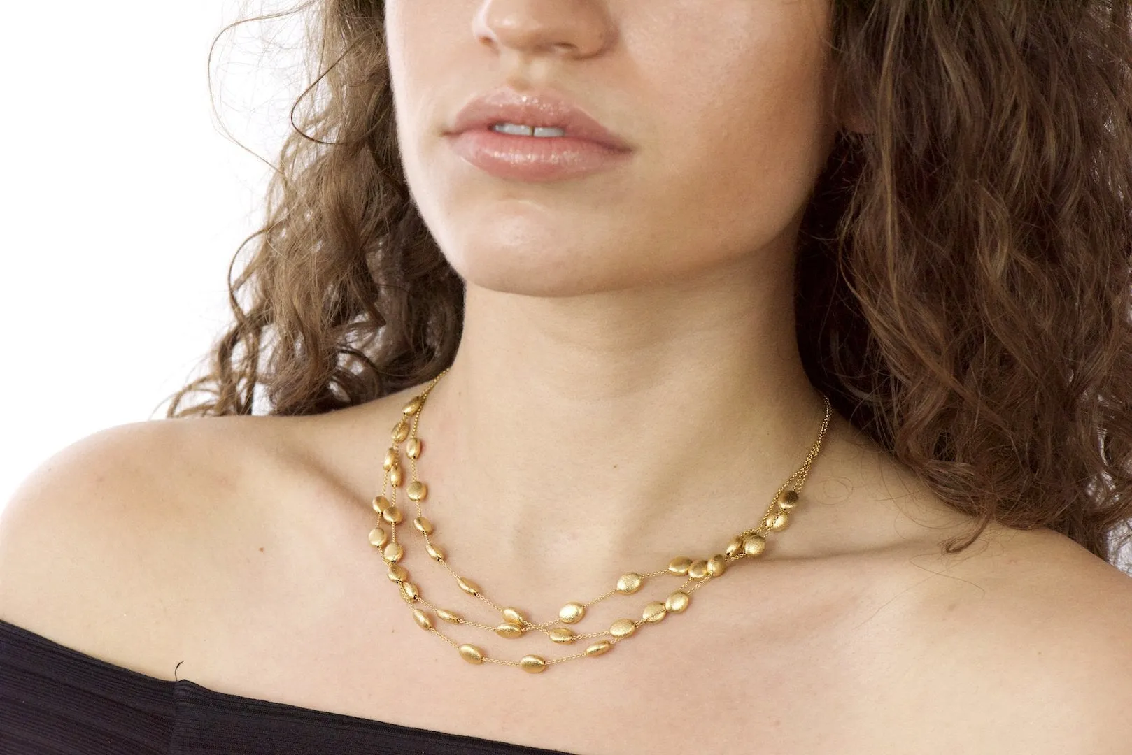 Marco Bicego 18 Karat Gold Multi-Strand Confetti Oro Necklace