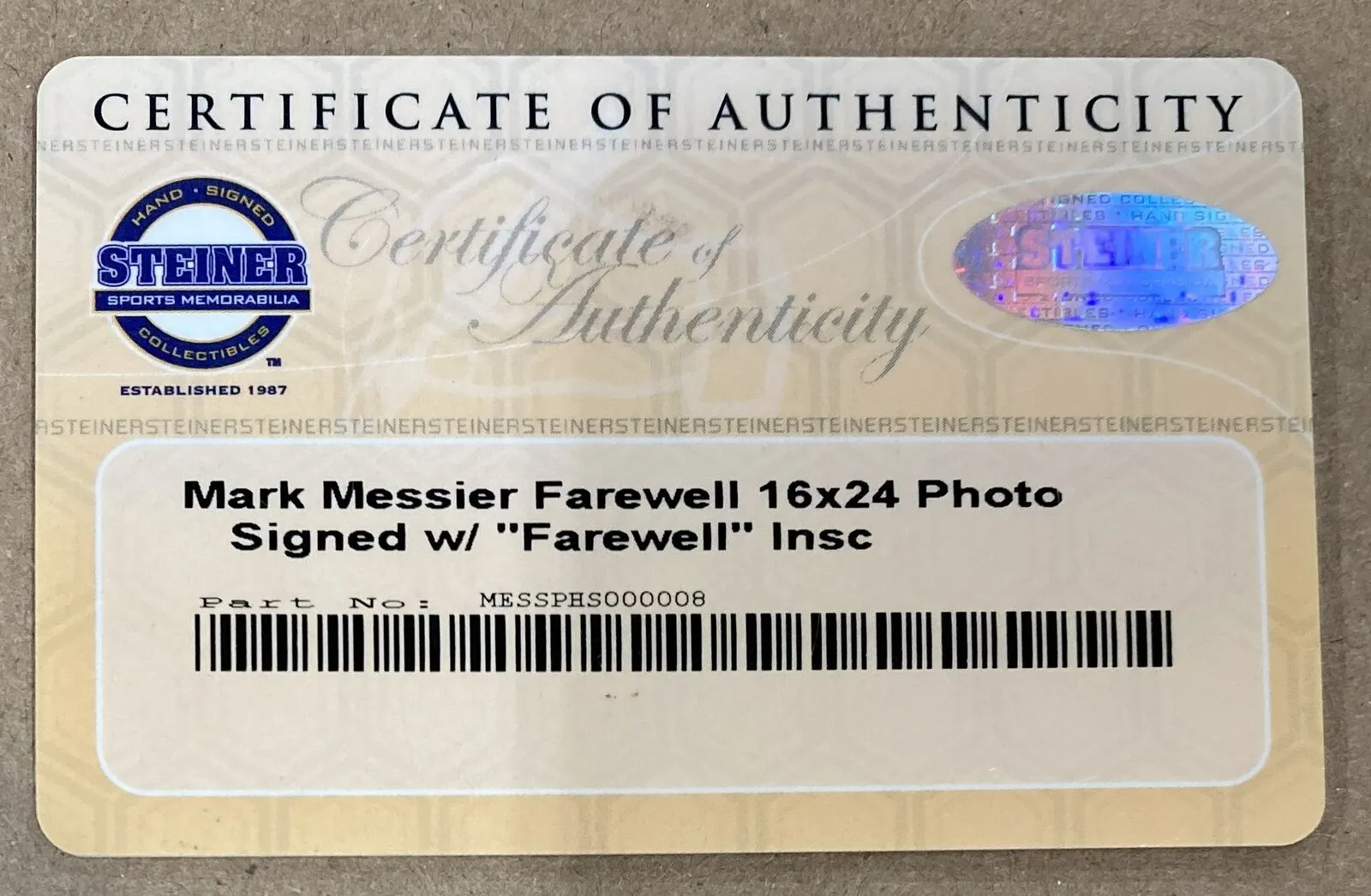 Mark Messier Signed Framed 16x20 New York Rangers Photo Farewell Insc Steiner