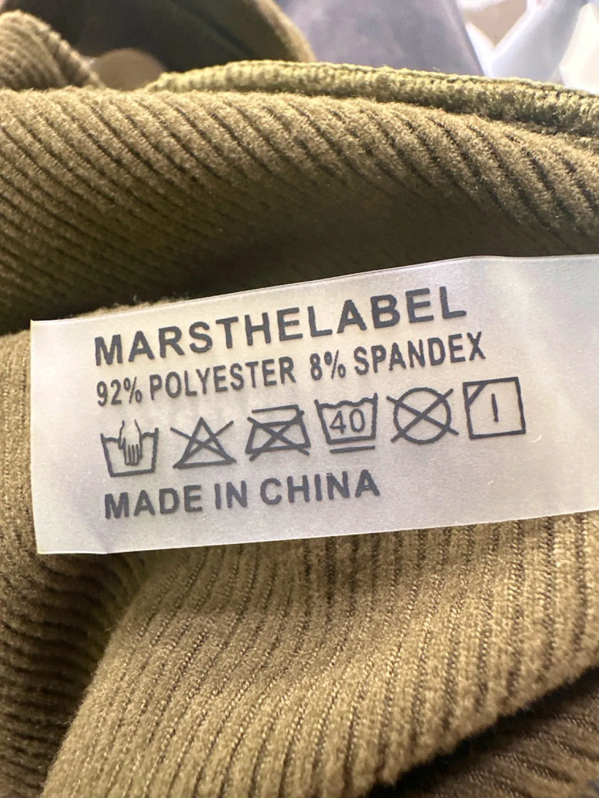 Mars The Label Khaki Asymmetric Bodysuit UK 8