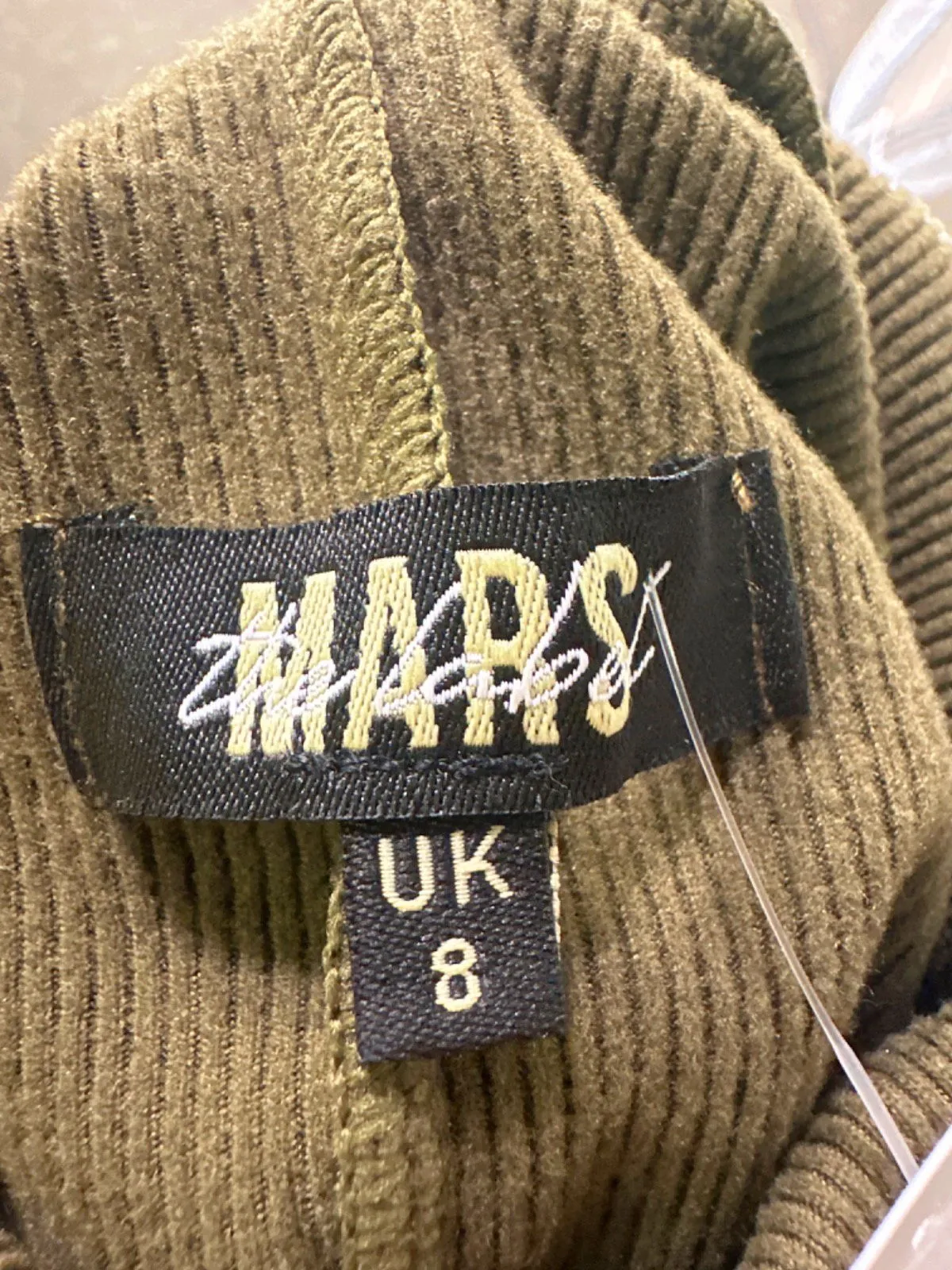 Mars The Label Khaki Asymmetric Bodysuit UK 8