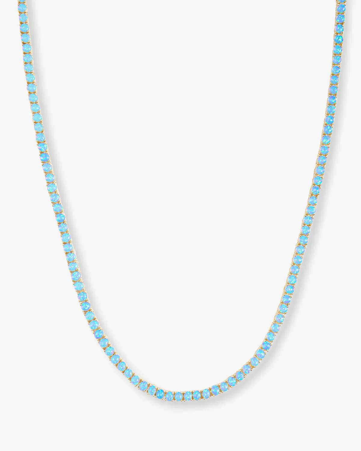 Melinda Maria Grand Heiress Blue Opal Tennis Necklace