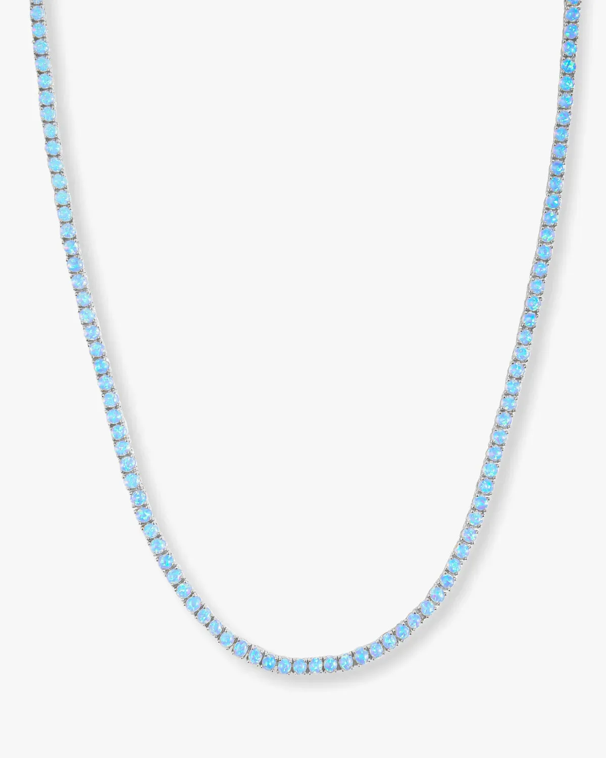 Melinda Maria Grand Heiress Blue Opal Tennis Necklace