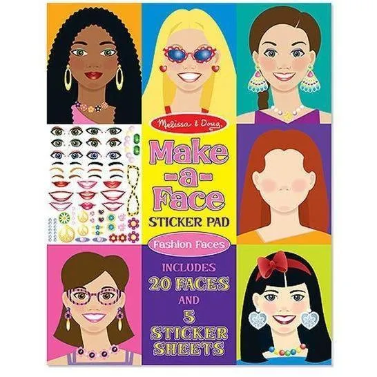 Melissa & Doug Sticker Pad Make-a-Face - Fashion Faces