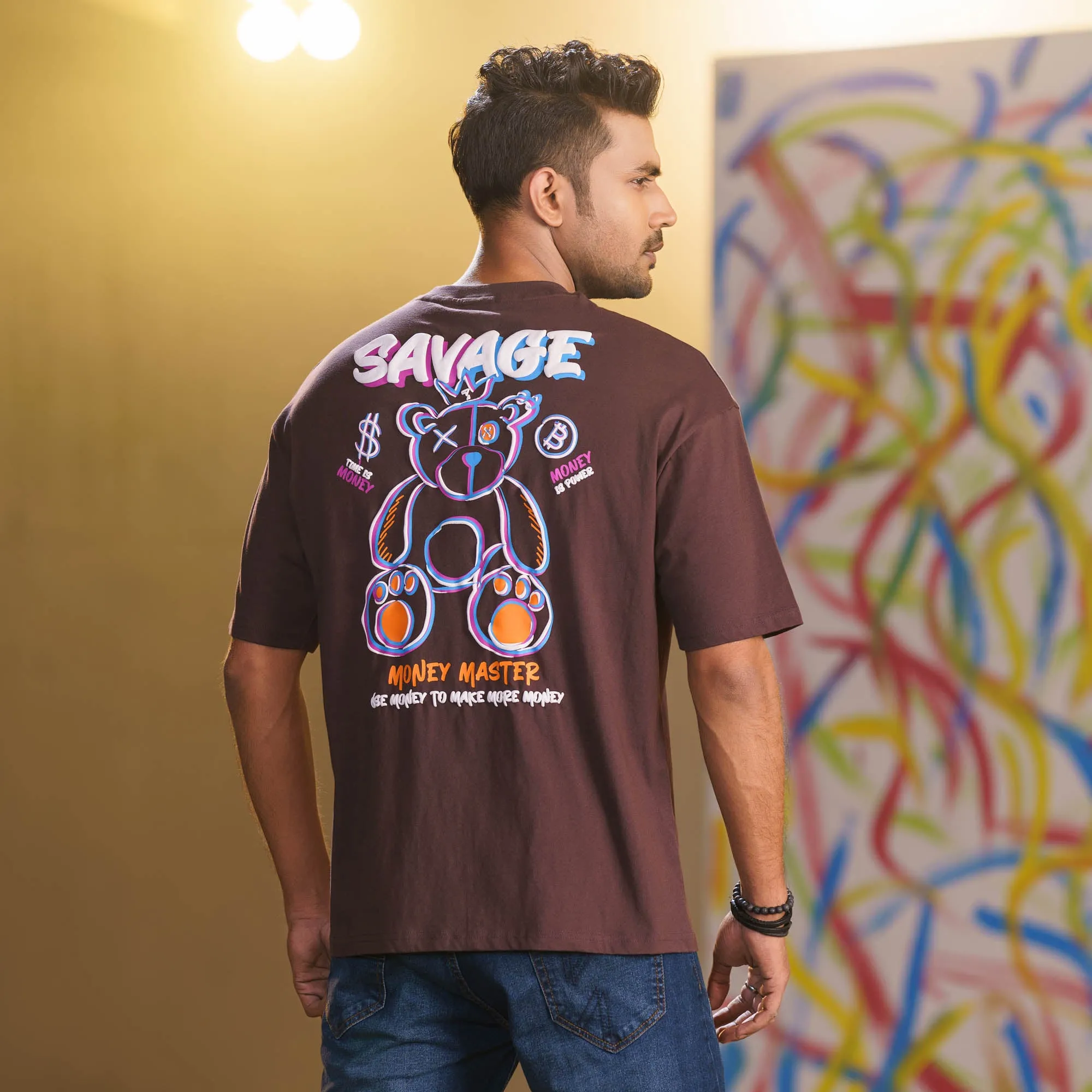 Mens Brown Oversize T-Shirt