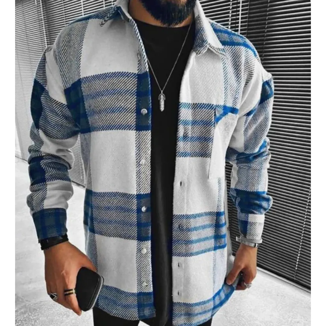 Men's Casual Long Sleeve Shirt | Checked