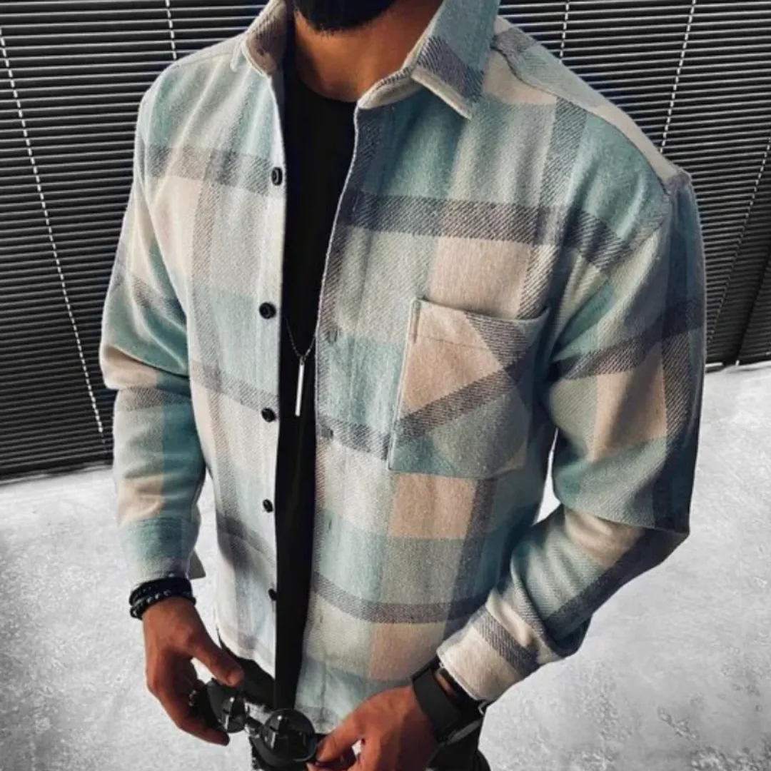 Men's Casual Long Sleeve Shirt | Checked