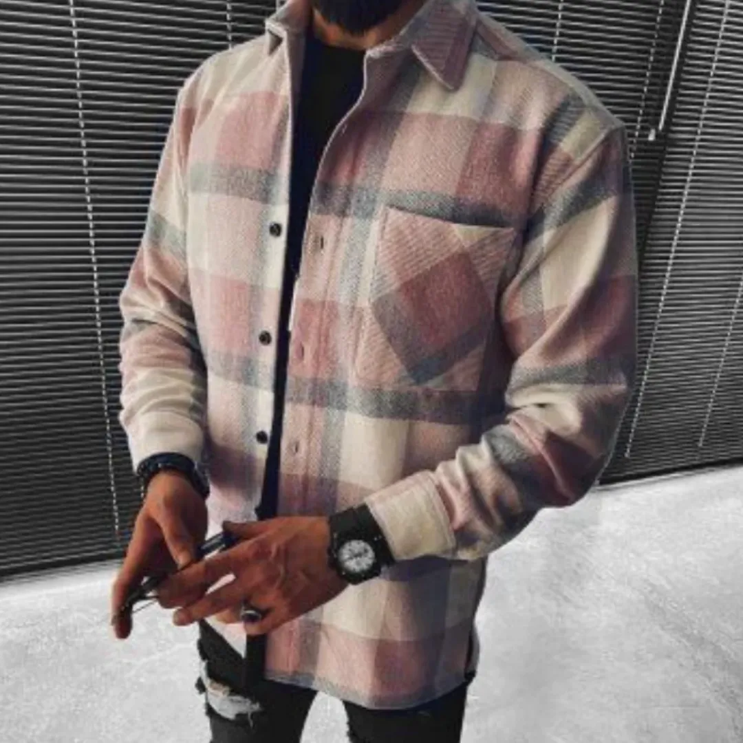 Men's Casual Long Sleeve Shirt | Checked