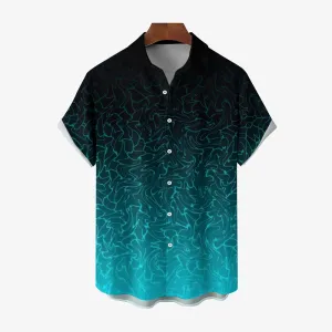 Men's Gradient Ripple Casual Short Sleeve Shirt 2402000345
