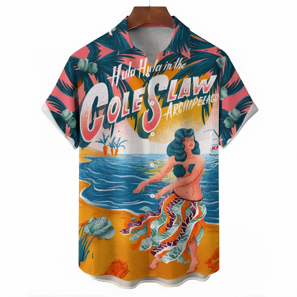 Men's Hawaiian Casual Short Sleeve Shirt 2403000667
