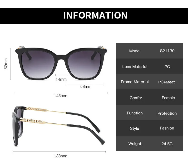 Metal Hollow Vintage Street Shot Sunglasses