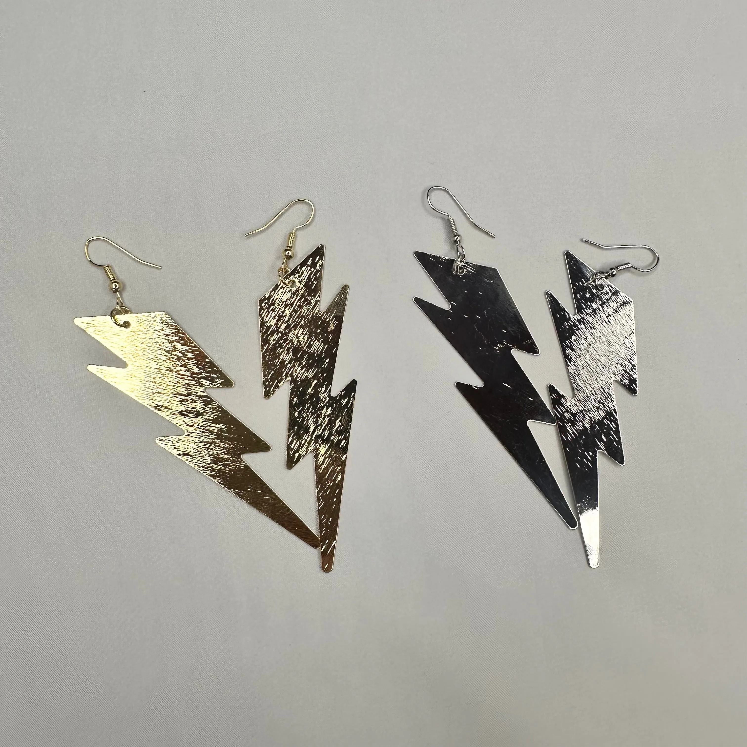 Metal Lighting Bolt Earrings | Erika Williner Designs