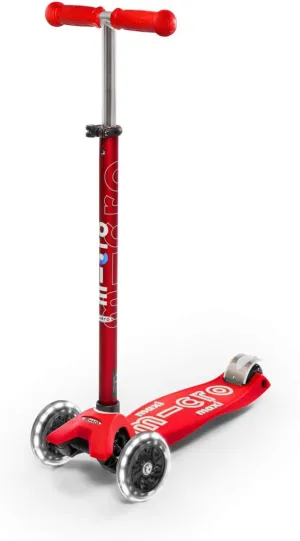 Micro Maxi Micro Deluxe with LED Wheels, Red - MMD068