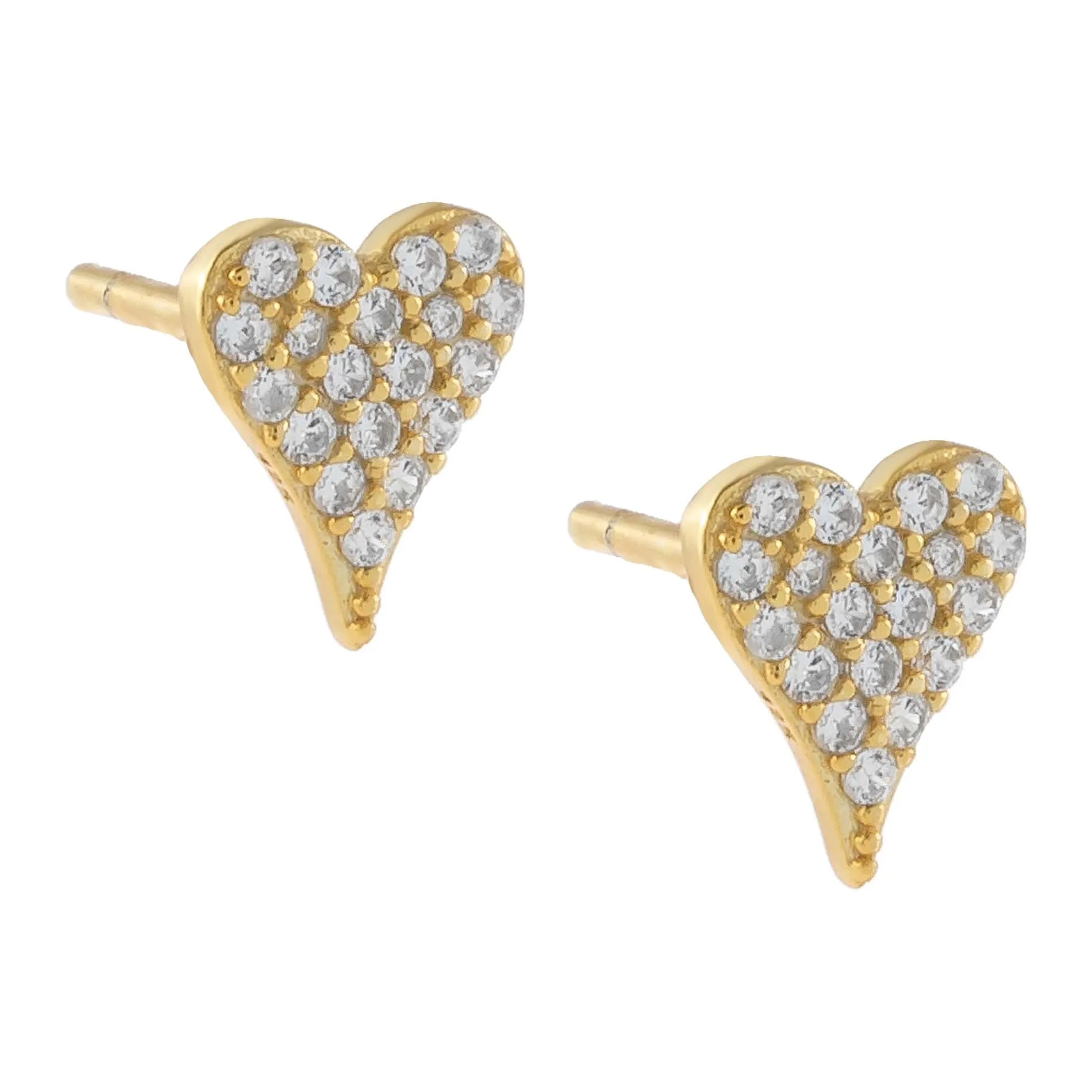 Mini Pavé Heart Stud Earring