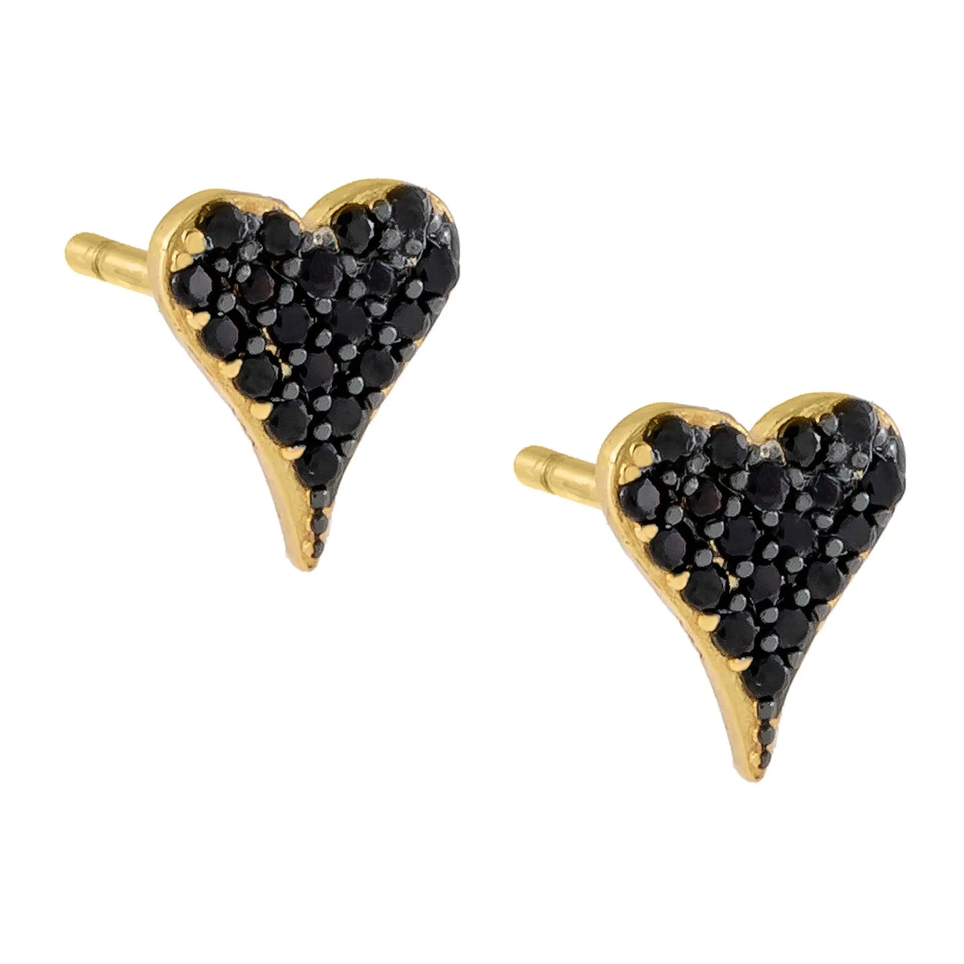 Mini Pavé Heart Stud Earring