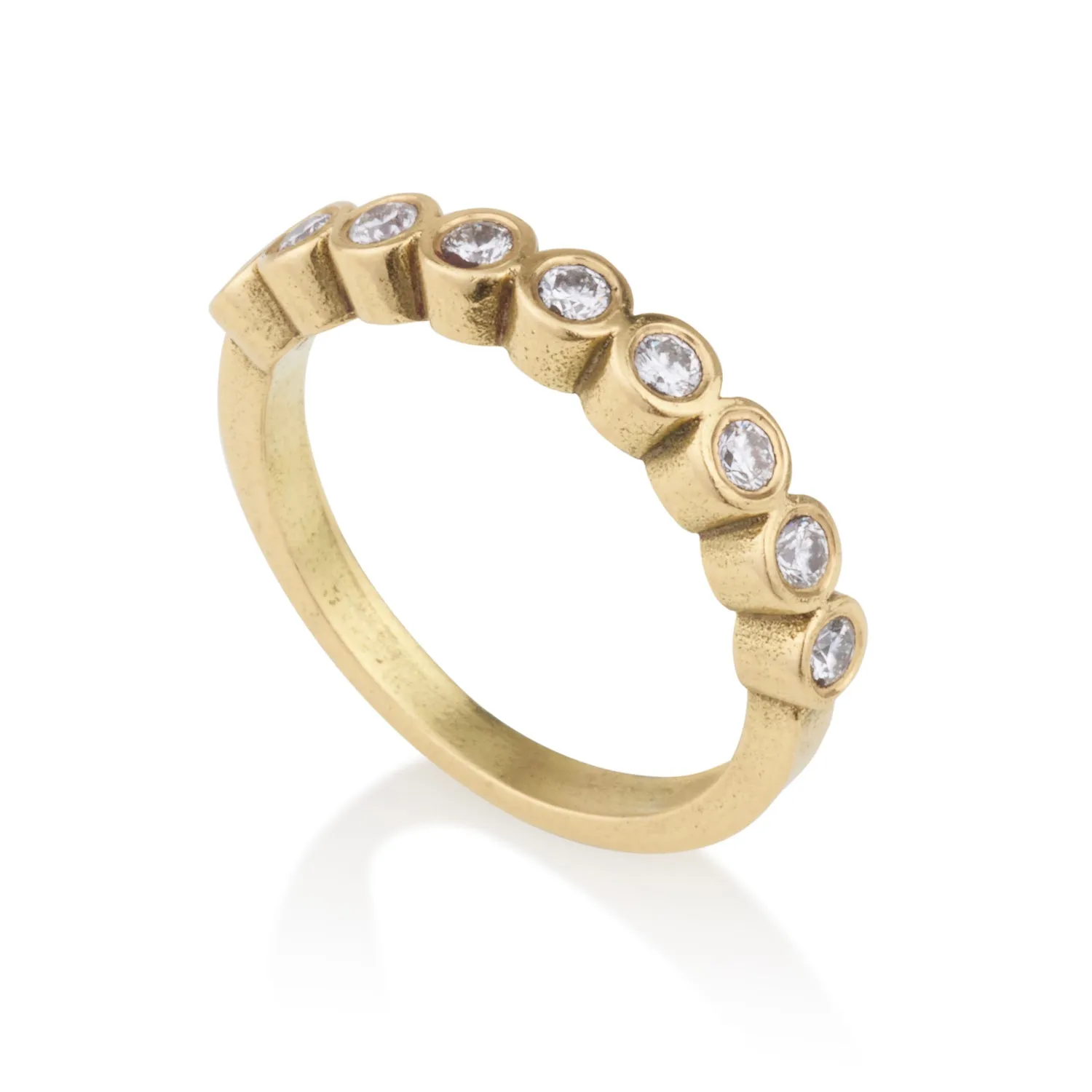 Modern style Half eternity diamonds ring
