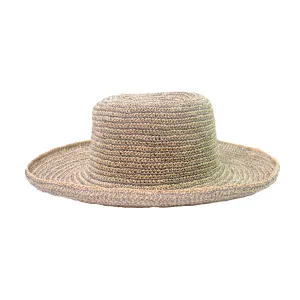 Moldeable Crochet Hat With Wire Brim And Mettallic Thread