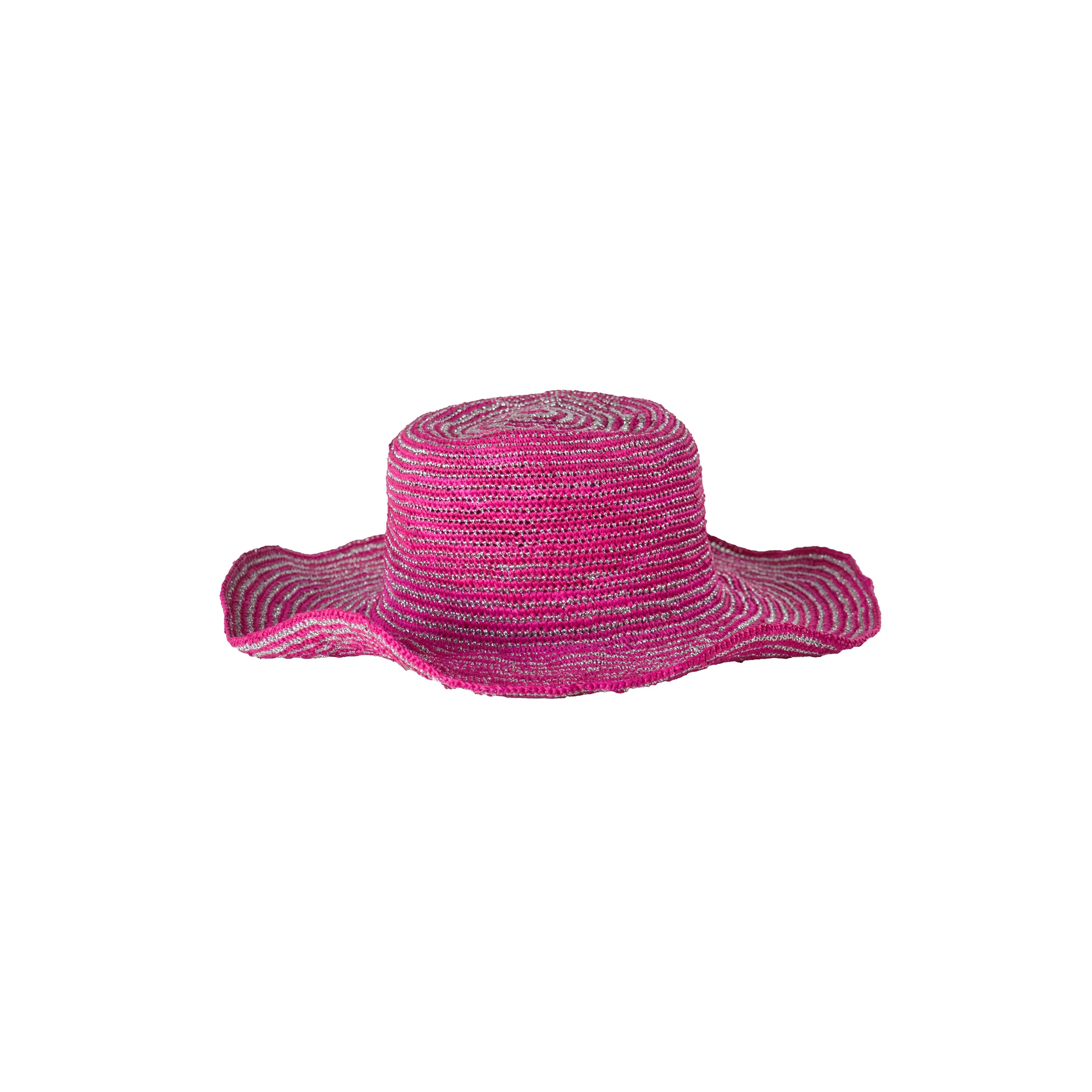 Moldeable Crochet Hat With Wire Brim And Mettallic Thread