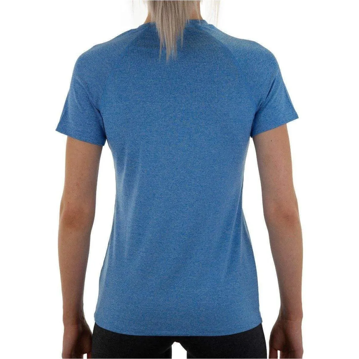 More Mile Train To Run Short Sleeve Womens Running Top - Blue