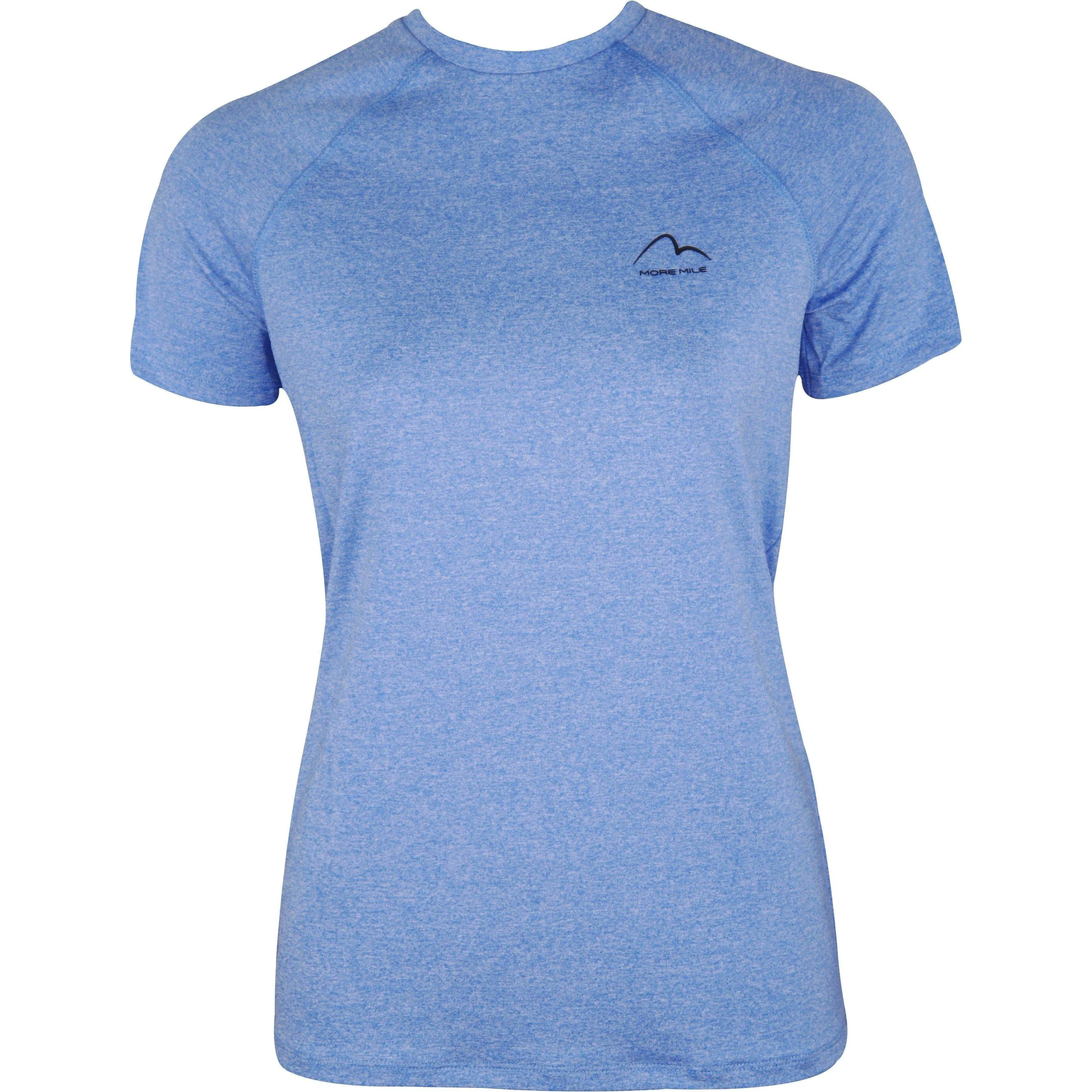 More Mile Train To Run Short Sleeve Womens Running Top - Blue