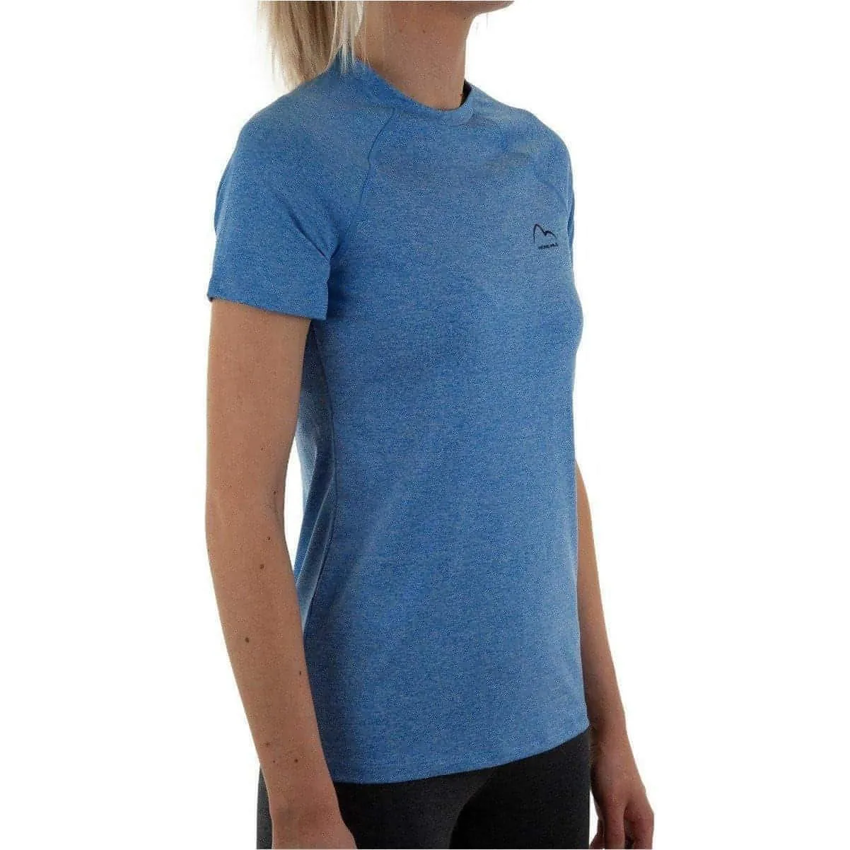 More Mile Train To Run Short Sleeve Womens Running Top - Blue