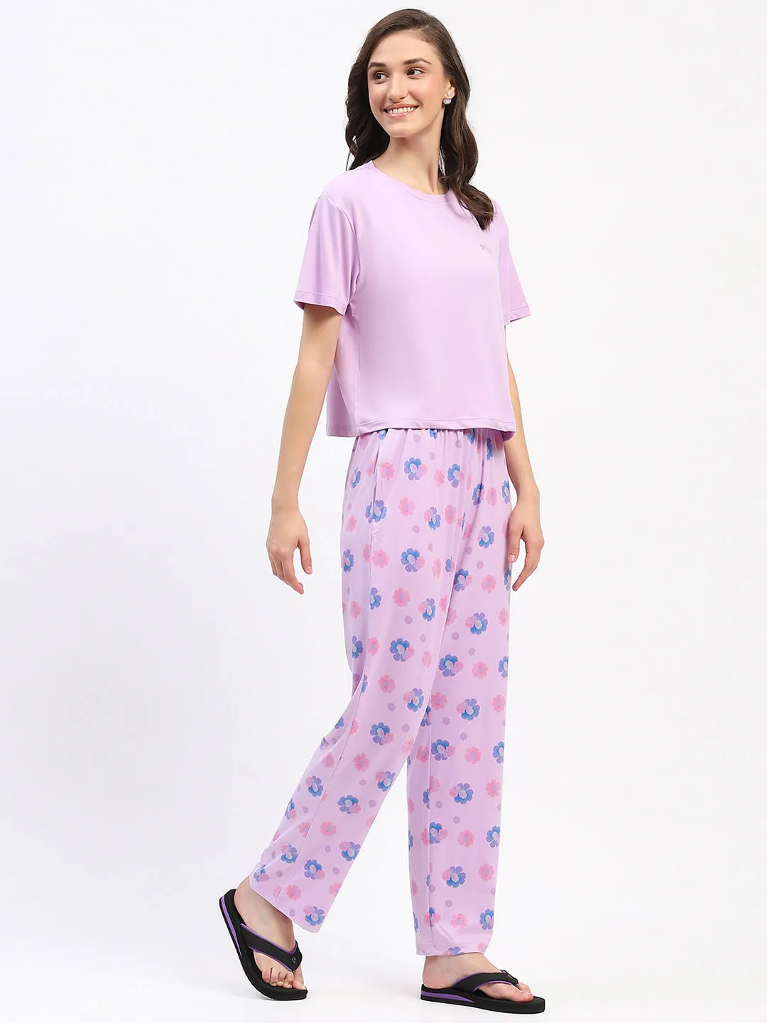 mSECRET Disney Typography Mauve Nightsuit Set