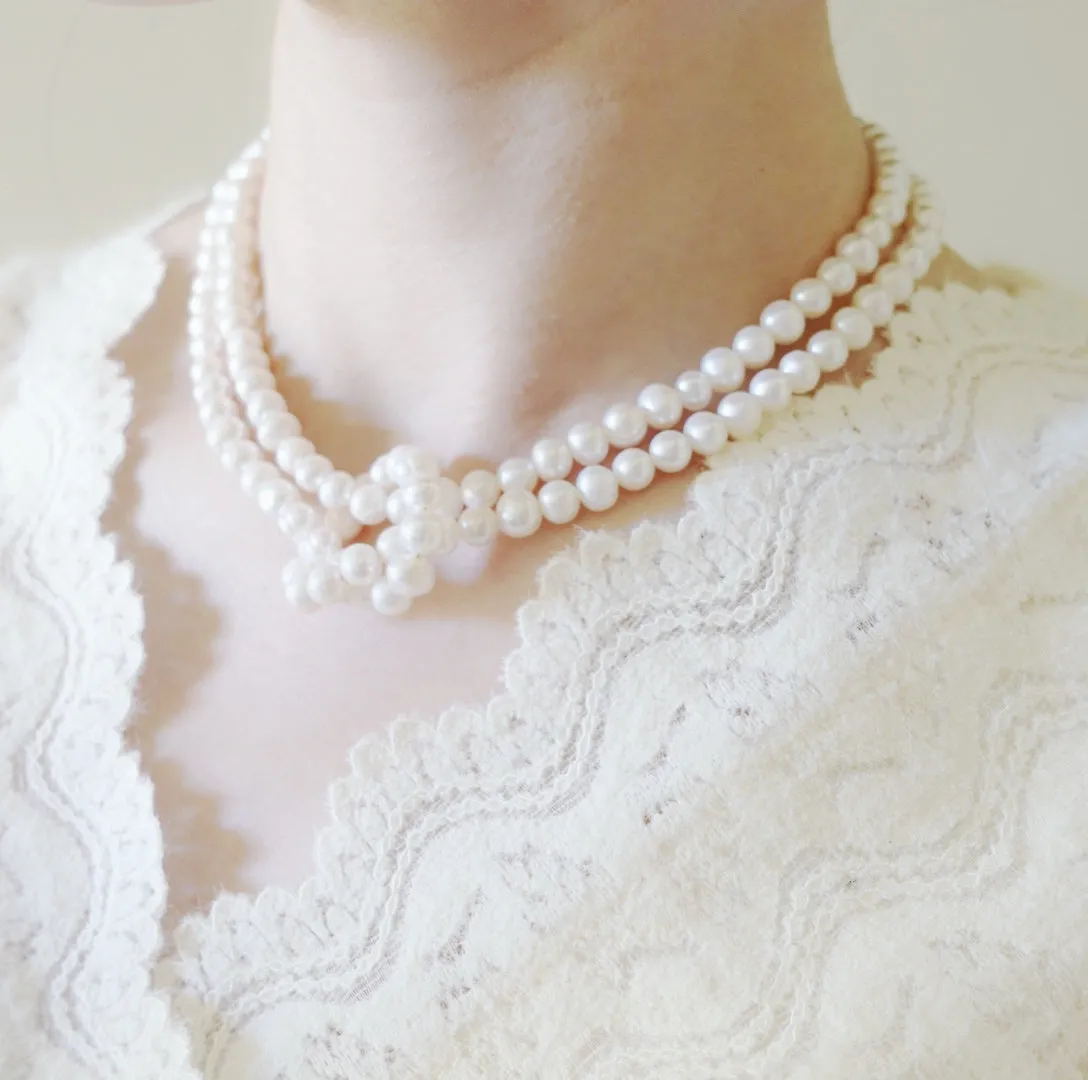 Multi-style 36 Inch Opera Pearl Necklace
