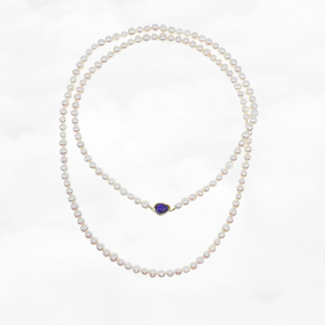 Multi-style 36 Inch Opera Pearl Necklace