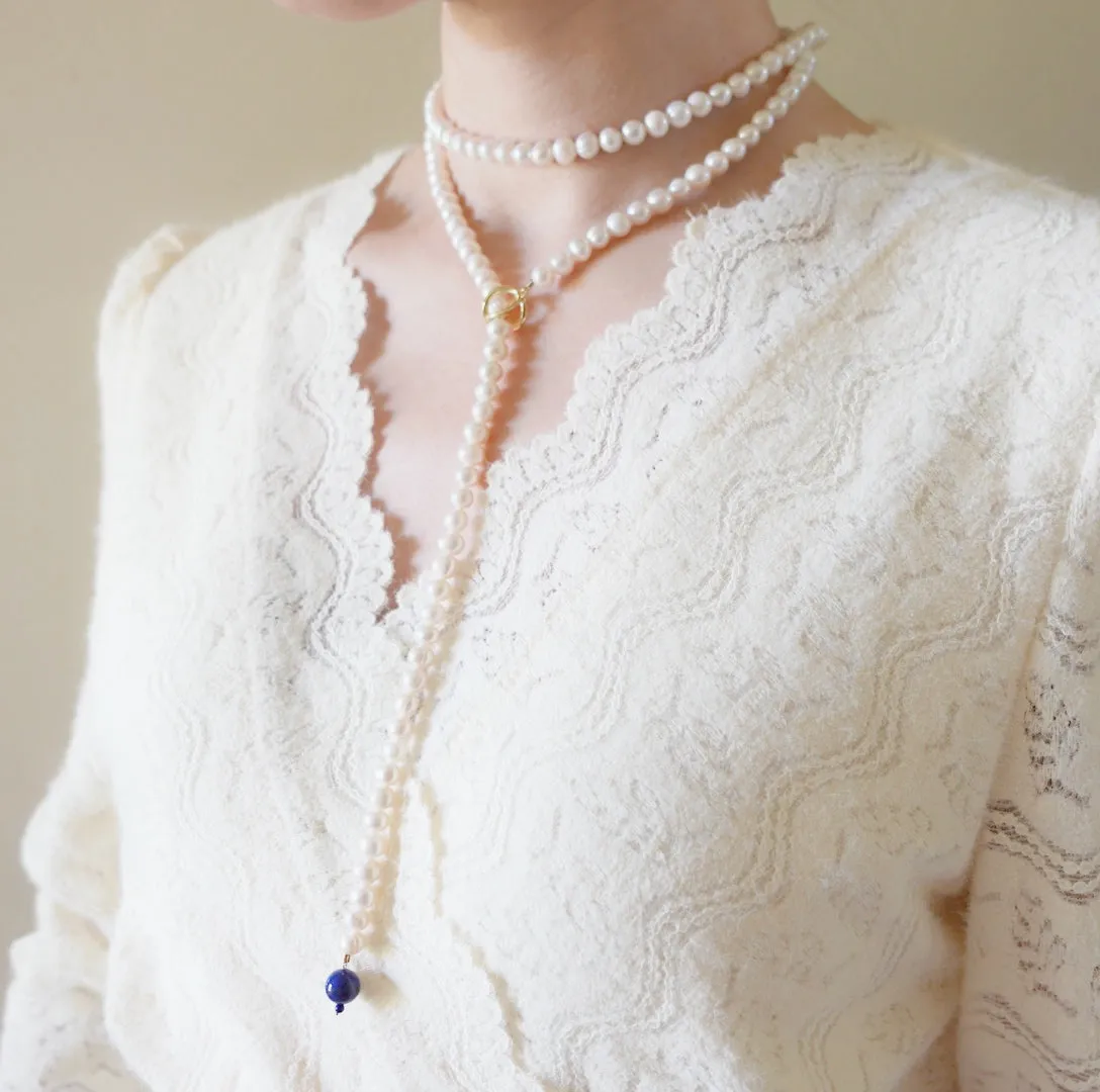 Multi-style 36 Inch Opera Pearl Necklace