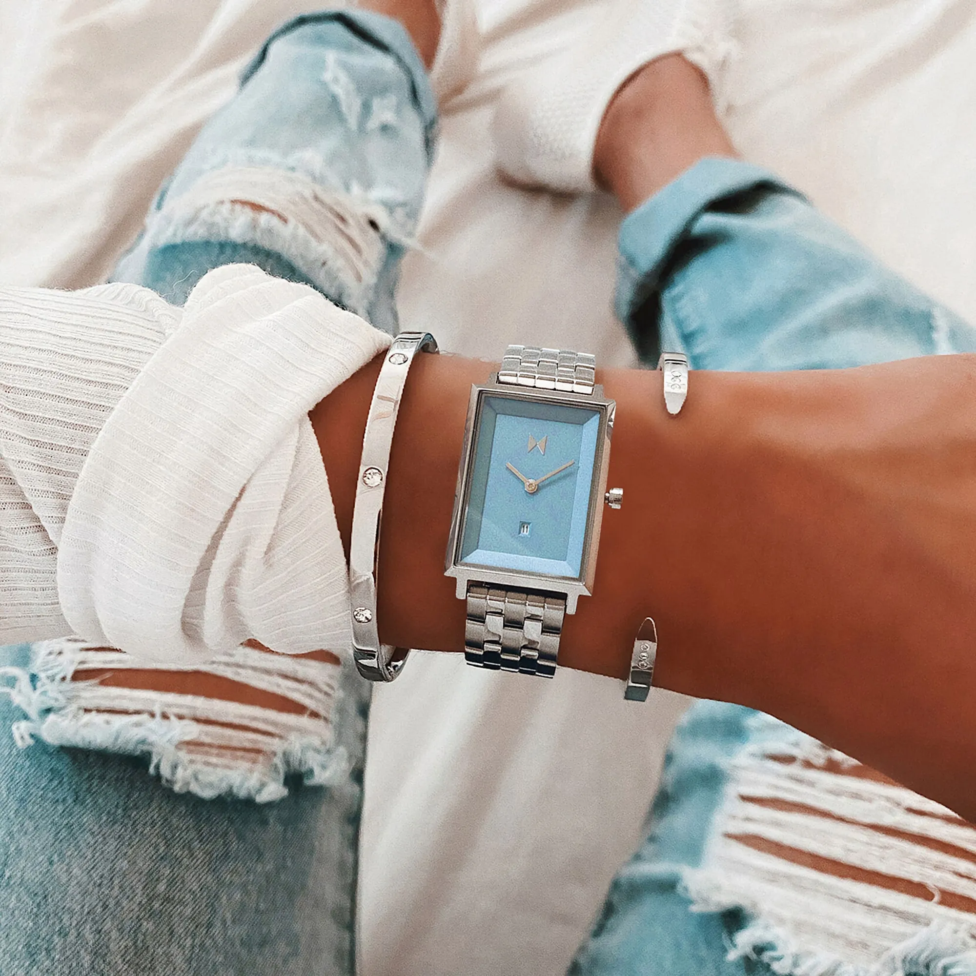 MVMT Signature Square Skylar Blue Ladies watch