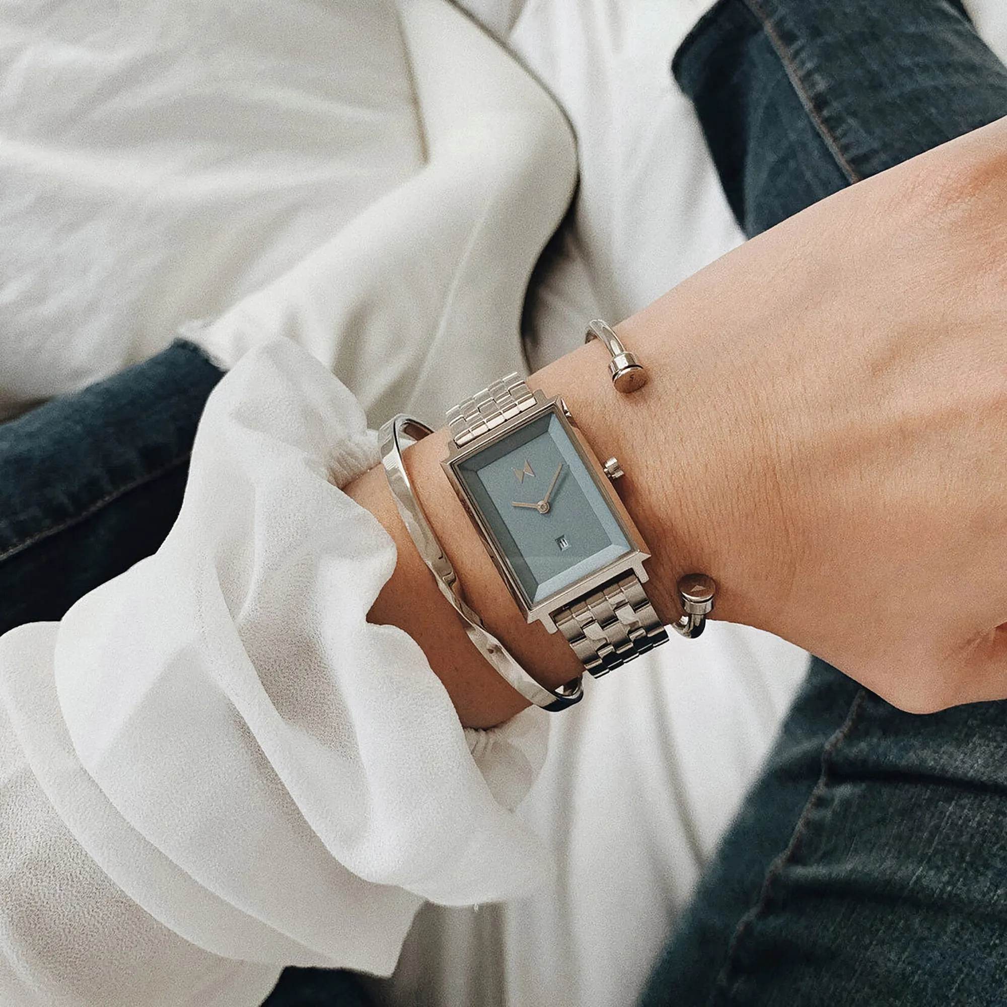 MVMT Signature Square Skylar Blue Ladies watch
