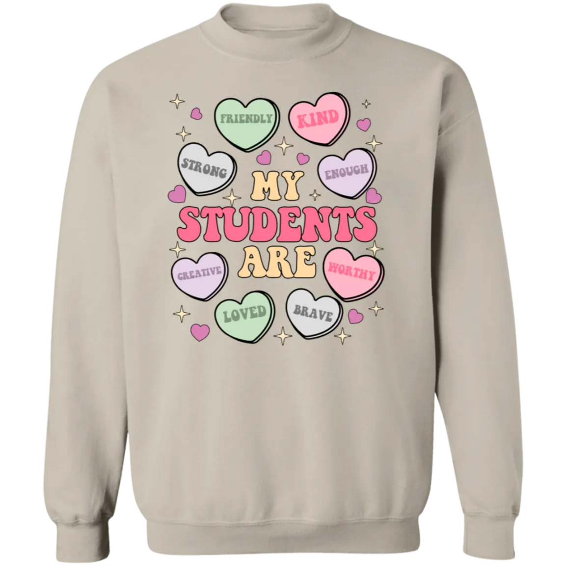 My Students Are My Valentine Crewneck Sweatshirt – Gildan | Teacher Valentine’s Day Apparel | Cozy & Festive Gift