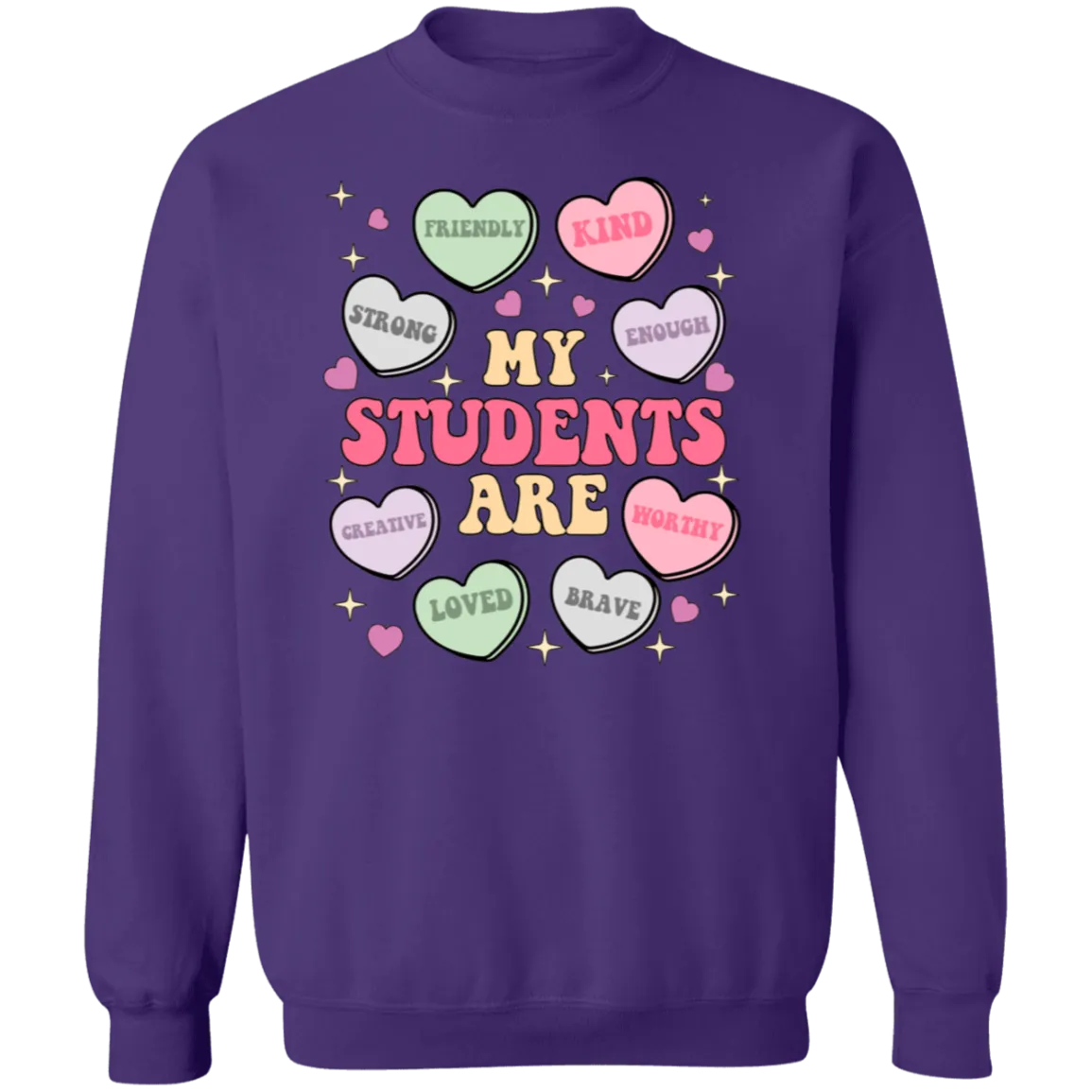 My Students Are My Valentine Crewneck Sweatshirt – Gildan | Teacher Valentine’s Day Apparel | Cozy & Festive Gift
