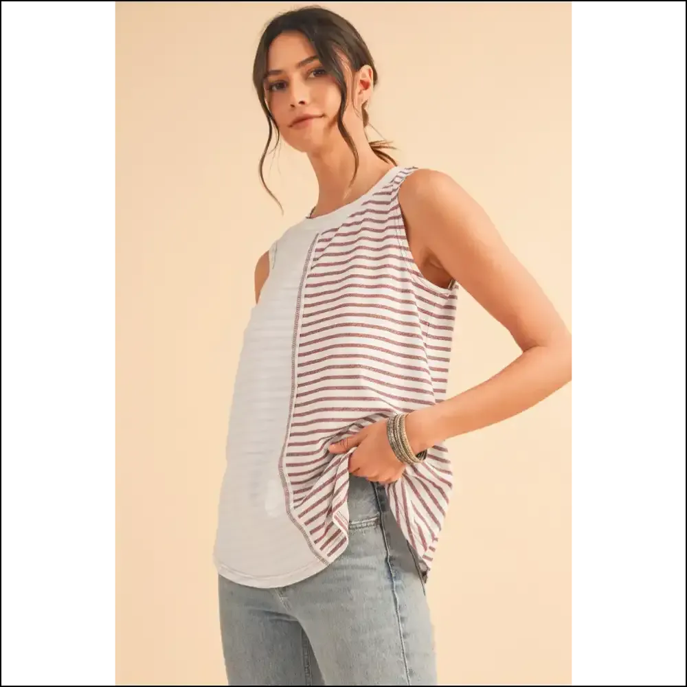 Needful Things: Chic Brown Striped Tank - Warning: May Cause Excessive Sunshine! ?️