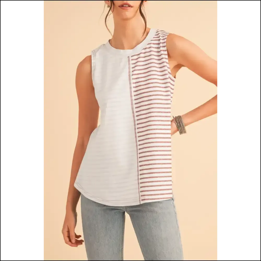 Needful Things: Chic Brown Striped Tank - Warning: May Cause Excessive Sunshine! ?️