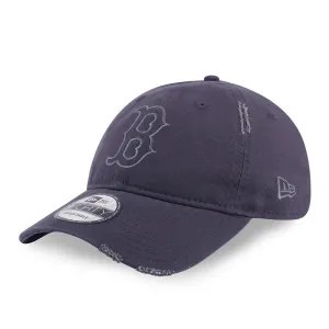 New Era Boston Red Sox MLB Logo Washed Graphite 9FORTY Unstructured Adjustable Cap