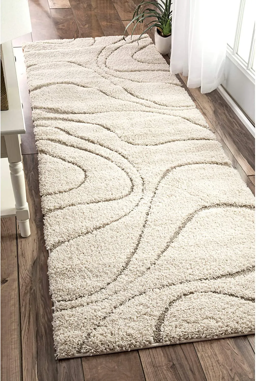 New nuLOOM Carolyn Cozy Soft & Plush Shag Runner Rug, 2' 6" x 6', Cream