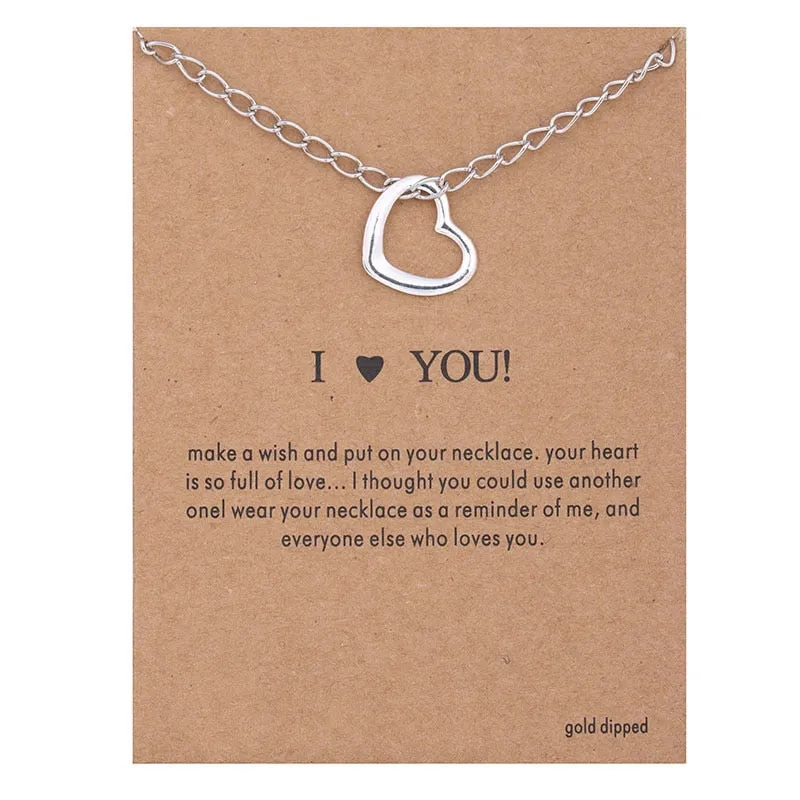 New Trendy Alloy Cute Elegant Sun Love Star Leaves Clover Unicorn Luck Pendant Necklaces for Women Fashion Accessories Jewelry