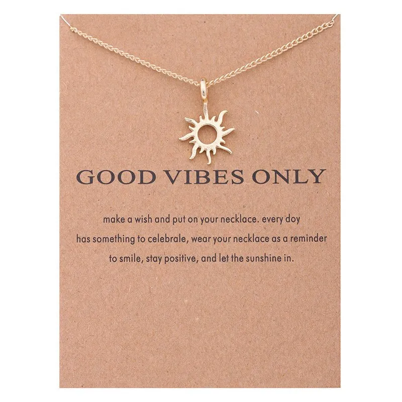 New Trendy Alloy Cute Elegant Sun Love Star Leaves Clover Unicorn Luck Pendant Necklaces for Women Fashion Accessories Jewelry