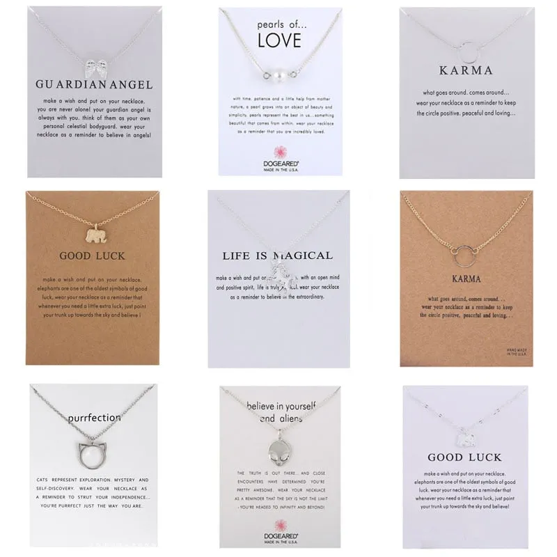 New Trendy Alloy Cute Elegant Sun Love Star Leaves Clover Unicorn Luck Pendant Necklaces for Women Fashion Accessories Jewelry