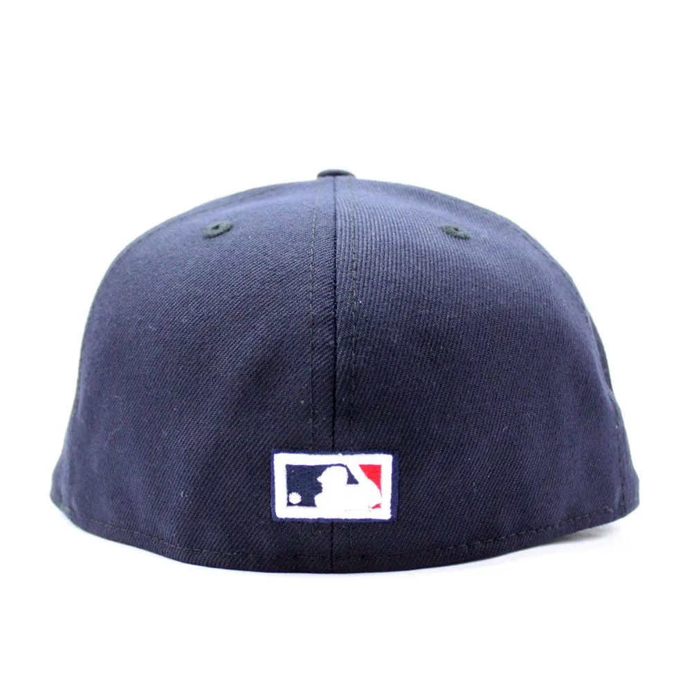 New York Yankees 1999 World Series New Era 59Fifty Fitted Hat (Glow in the Dark Logo Navy Dark Floral Under Brim)