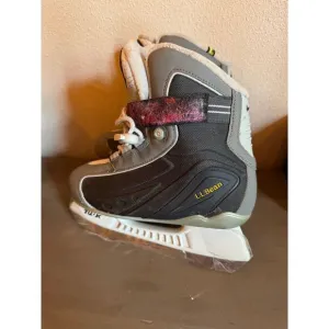 Nike LL Bean Ice Hockey Skates Gray Black‎ Performance Athletic Winter US Sz 3