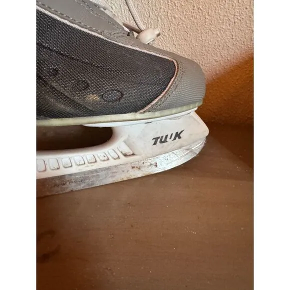 Nike LL Bean Ice Hockey Skates Gray Black‎ Performance Athletic Winter US Sz 3