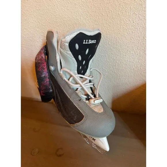 Nike LL Bean Ice Hockey Skates Gray Black‎ Performance Athletic Winter US Sz 3