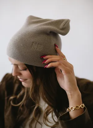 Nikki Bird Knit Beanie Mushroom