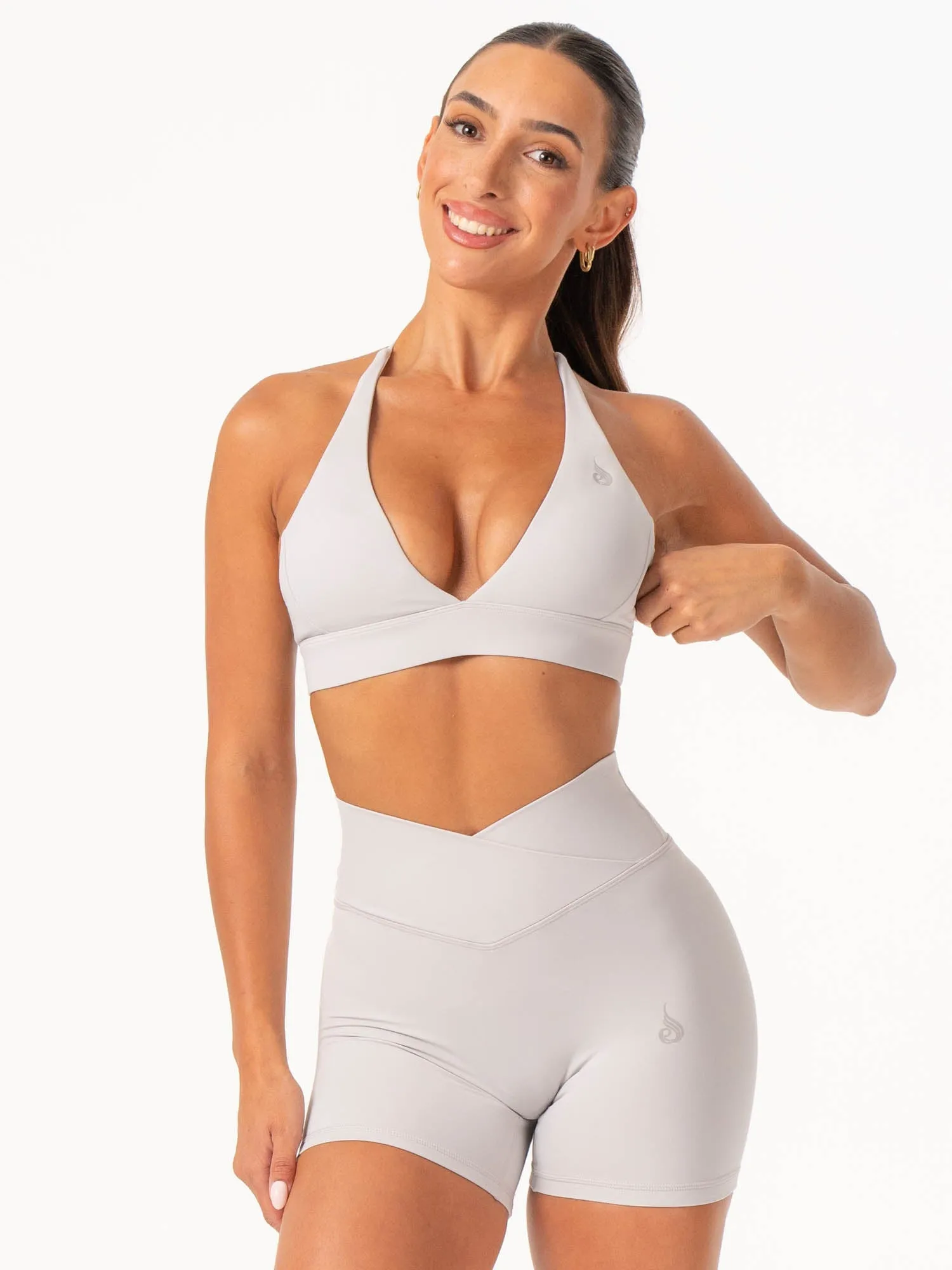 NKD Halter Sports Bra - Sugar Dust