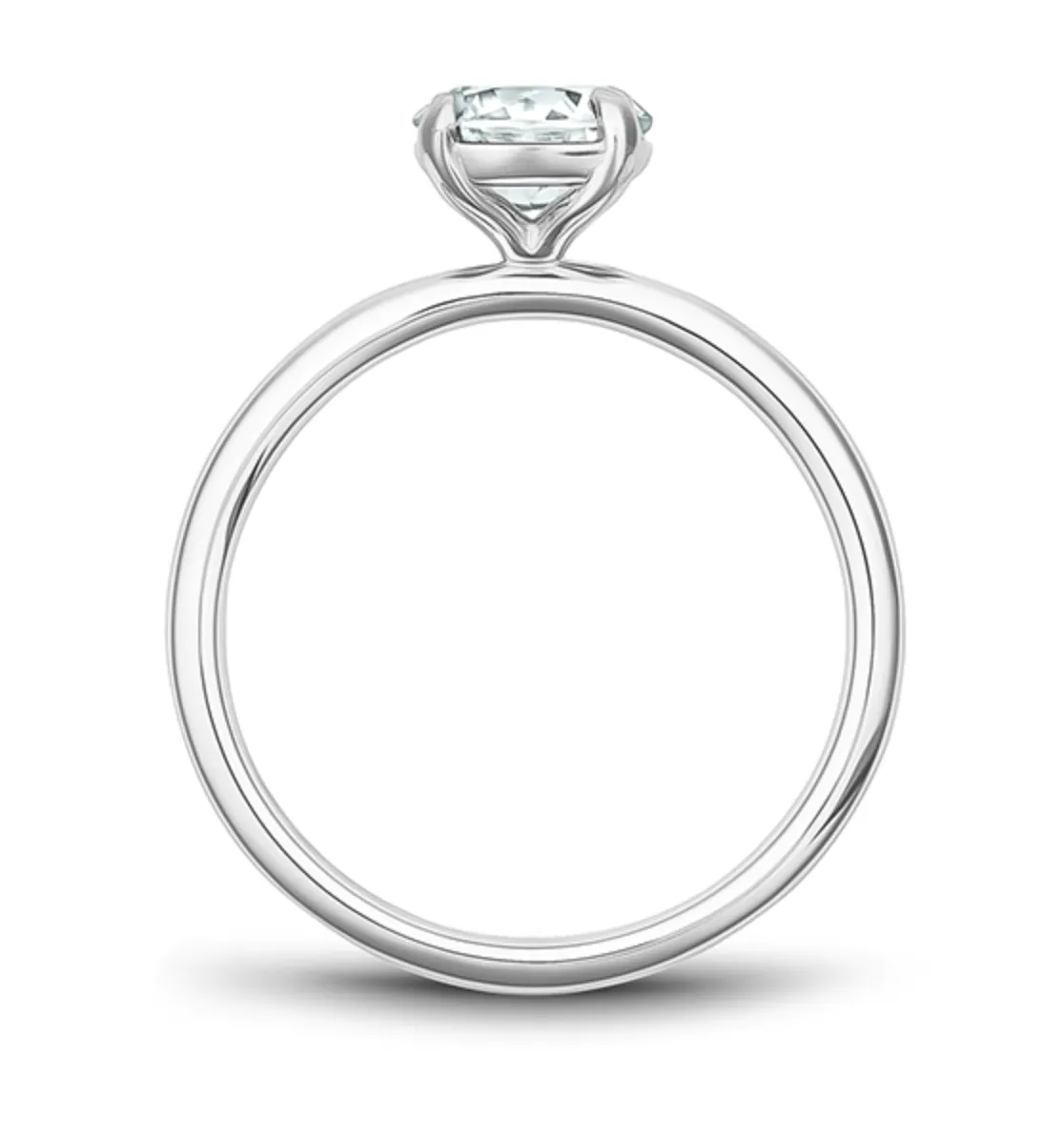 Noam Carver Bridal 14K White Gold Solitaire Engagement Ring