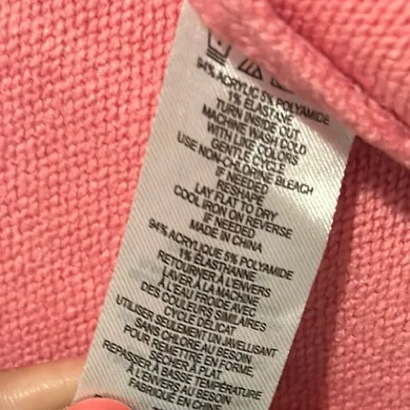 NWT French Connection Pink Button-Up Sweater – Size XL
