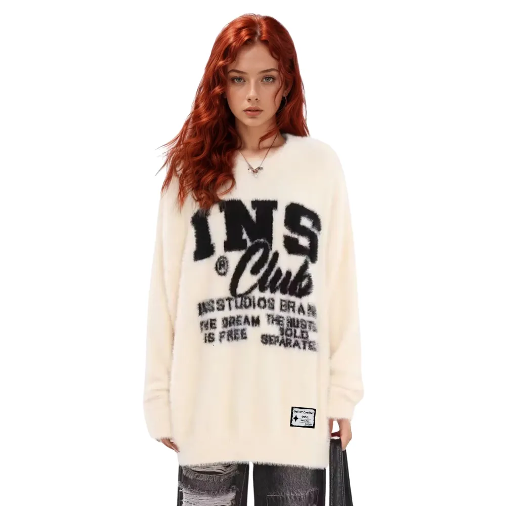 OOC' Vintage Letter Casual Knitted Sweater