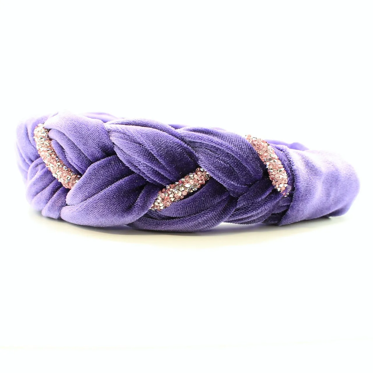 Orchid Velvet and Rhinestones Headband